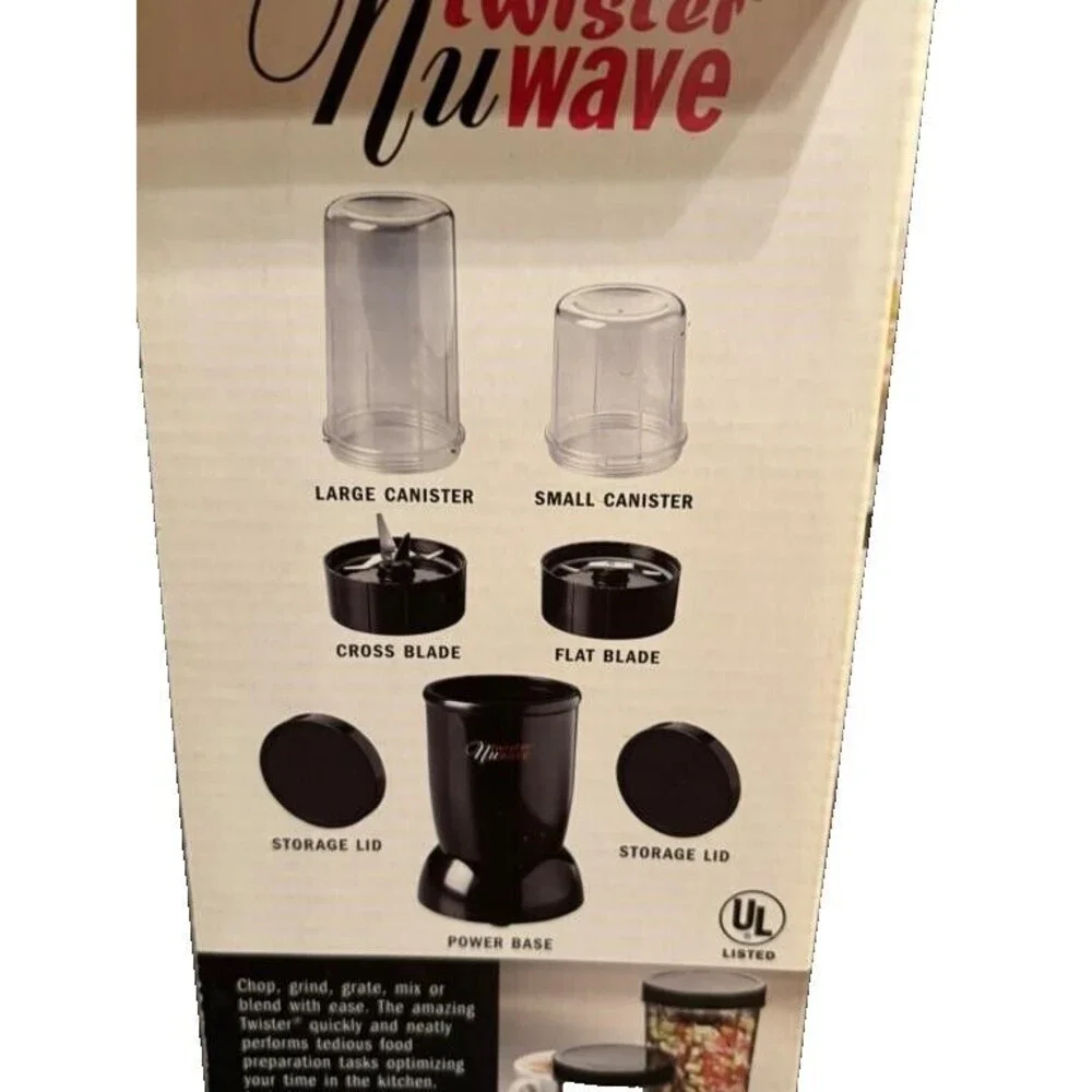 Nuwave Twister 7 Piece Multi Purpose Mini Blender Black  As Seen on TV NEW Home